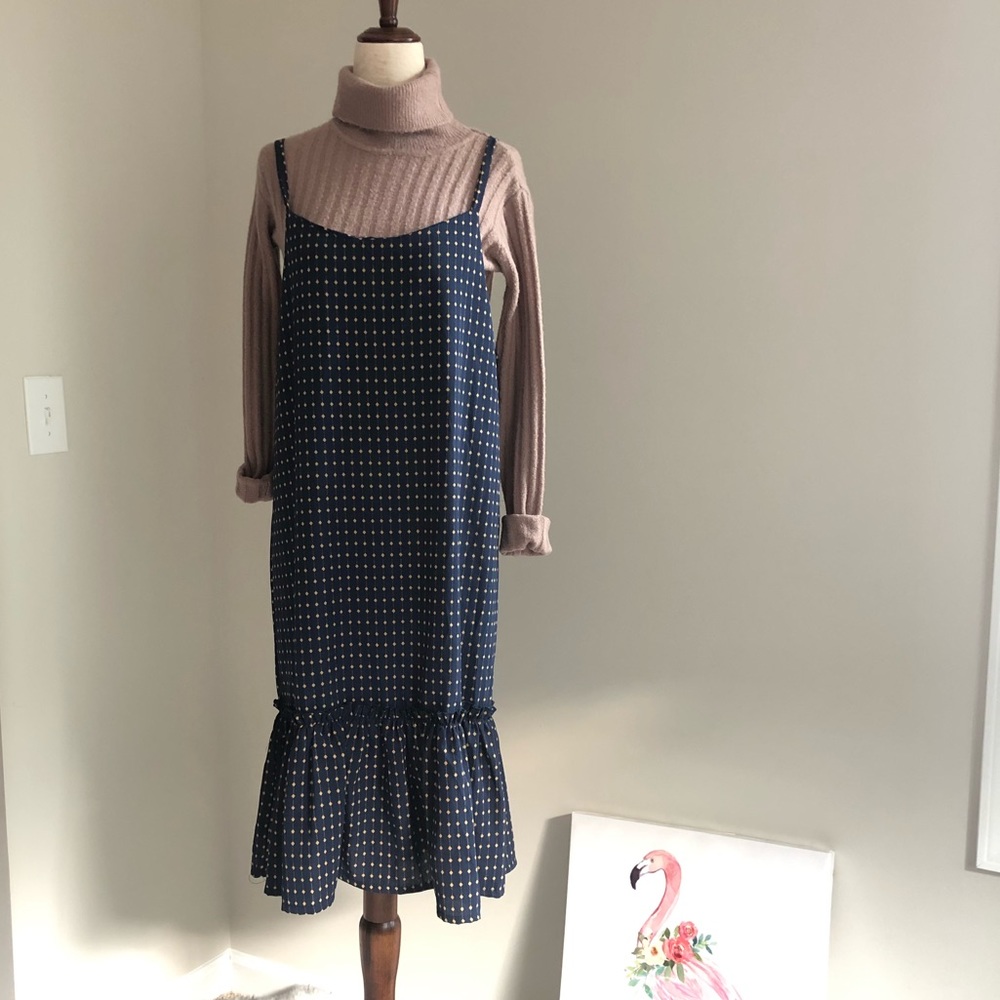 2 for $15 Navy blue and yellow mustard dress